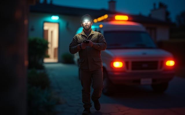 Luci di emergenza e un elettrodomestico con un guasto